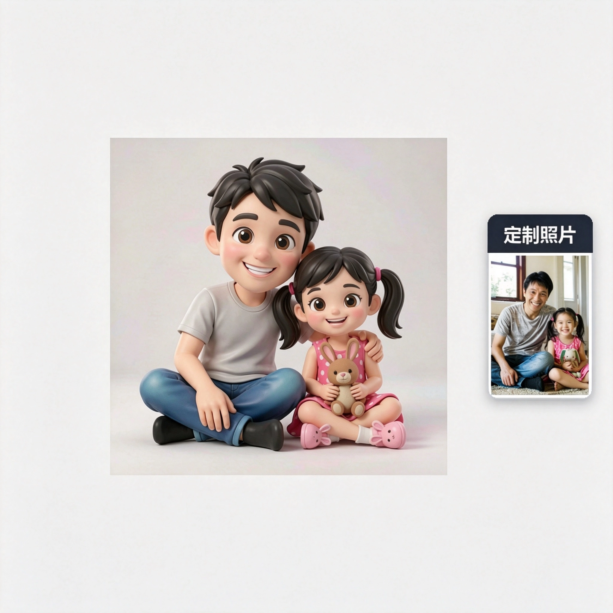 双人造型手办 效果展示